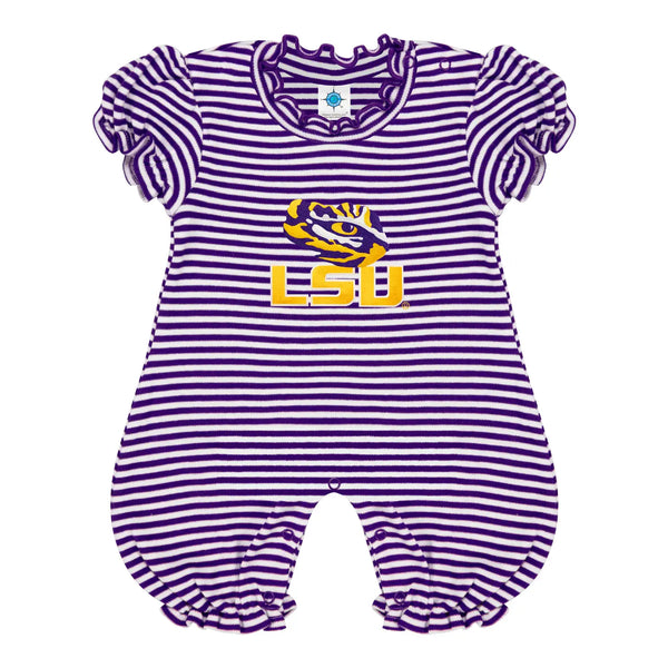 Tigers Striped Infant Puff Sleeve Romper