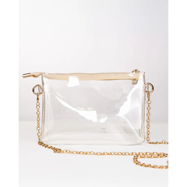 Josie Clear Cross Body Clear/Gold