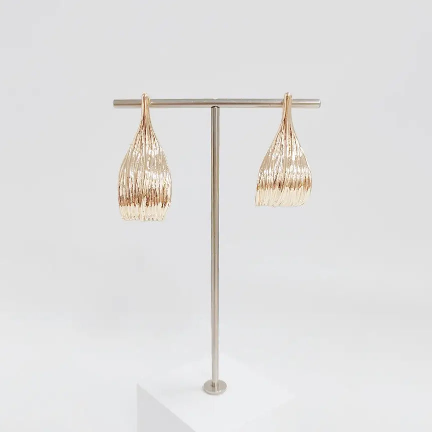 Gold Multi Layered 1" Hoop Earring