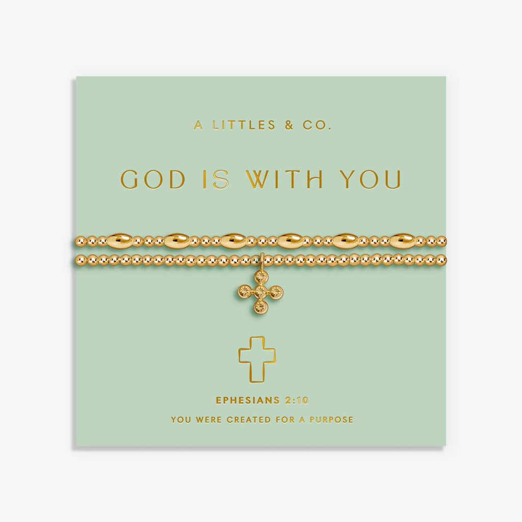 A Little 'God Is With You' Set Of Two Bracelets