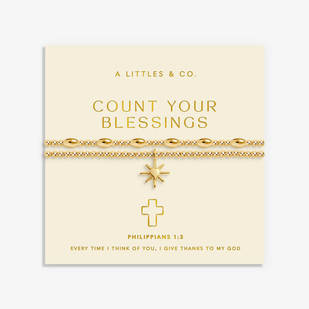 A Little 'Count Your Blessings' Set Of Two Bracelets