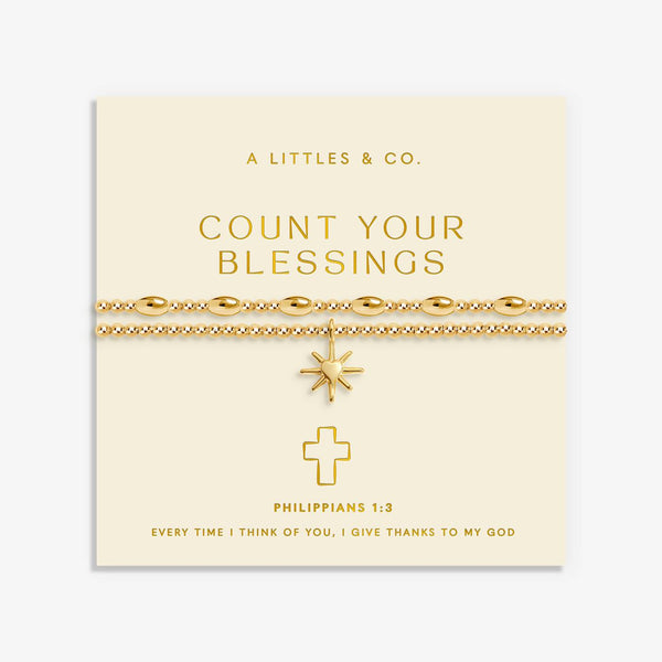 A Little 'Count Your Blessings' Set Of Two Bracelets