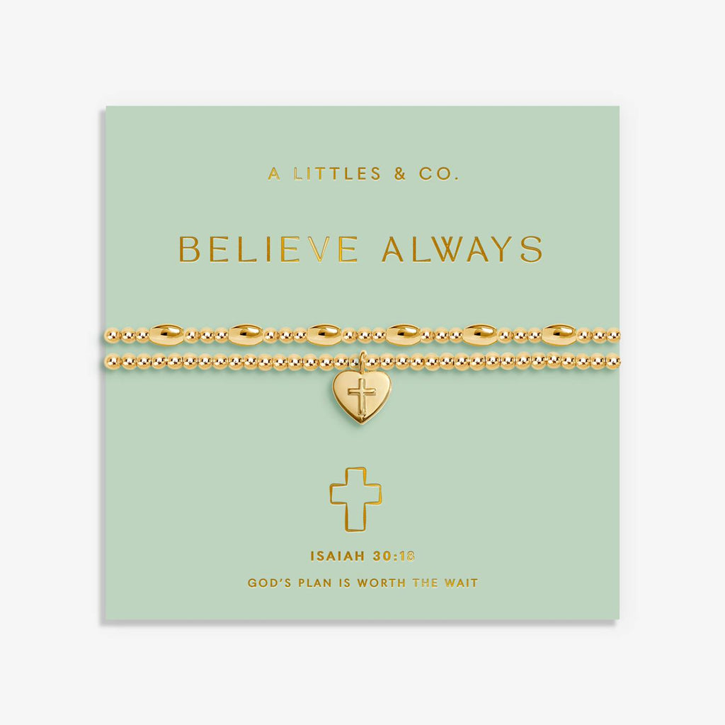 A Little 'Believe Always' Set Of Two Bracelets