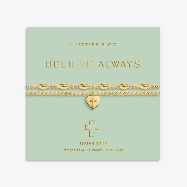 A Little 'Believe Always' Set Of Two Bracelets