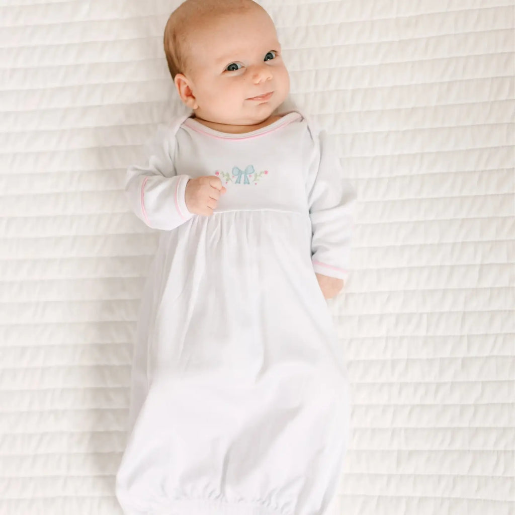 Evelyn's Hand Embroidered Gathered Gown