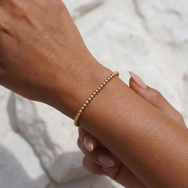 Classic 3mm Beaded Bracelet-6.5"