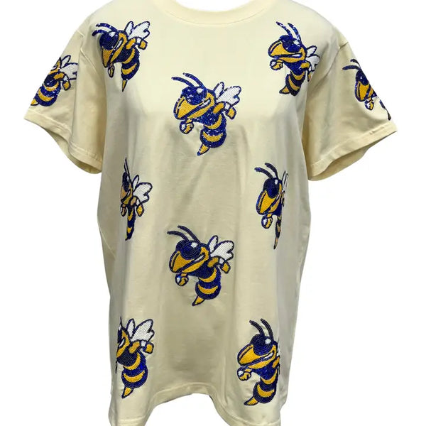 Gameday Scattered Hornets Sequin Tee