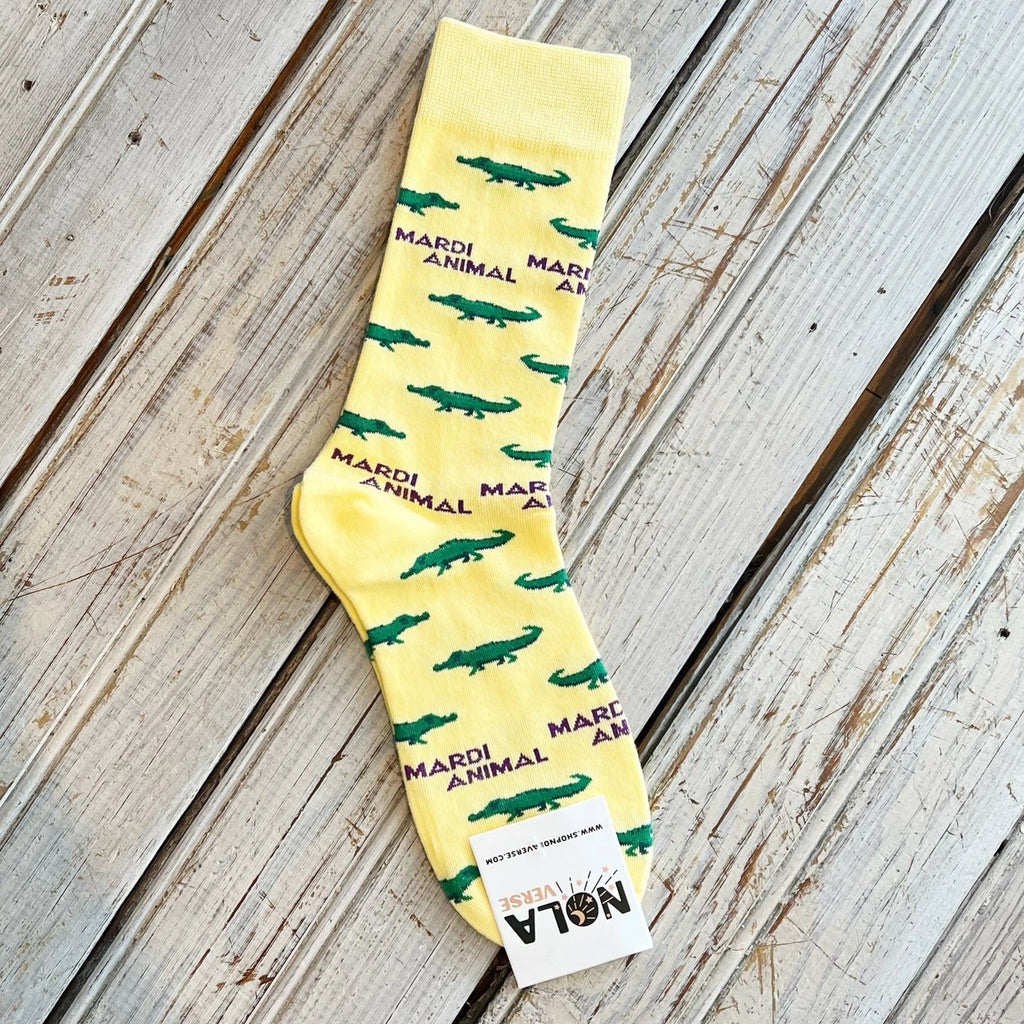 Mardi Gras Animal Socks