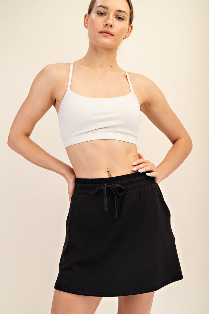 High Waist Modal Scuba Skort