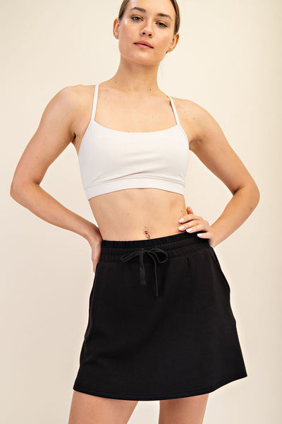 High Waist Modal Scuba Skort