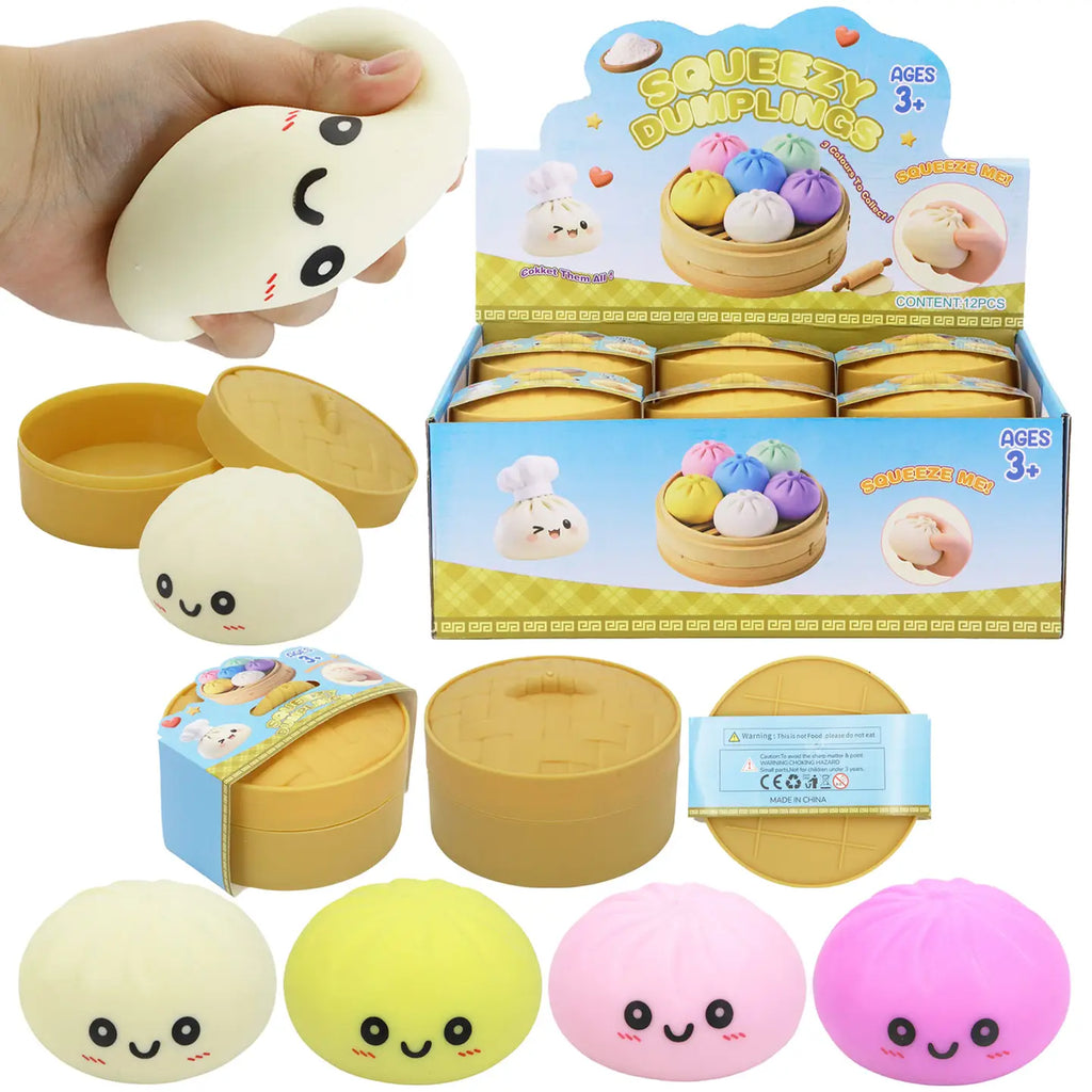 Solid Bao Bun Dumpling Gel Slime Filled Squishy