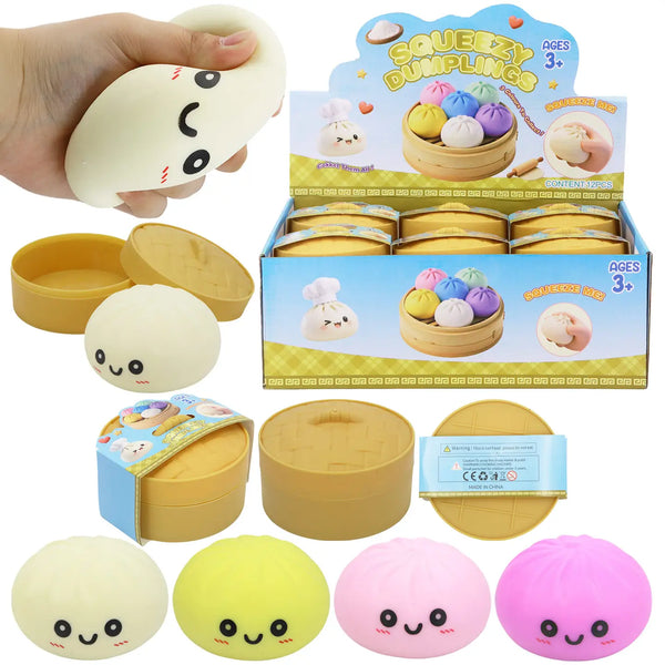 Solid Bao Bun Dumpling Gel Slime Filled Squishy