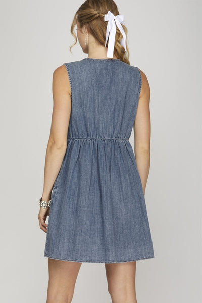 Front Bow Tie Mini Dress