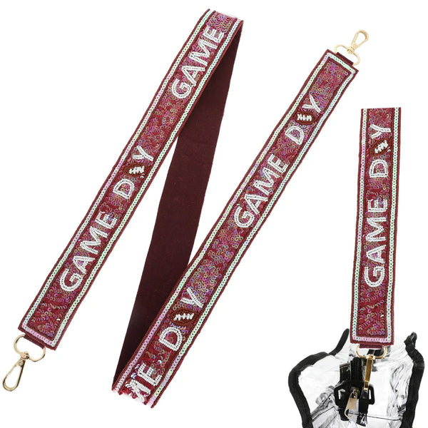 Game Day Seed Beaded Sequins Shoulder Bag Strap