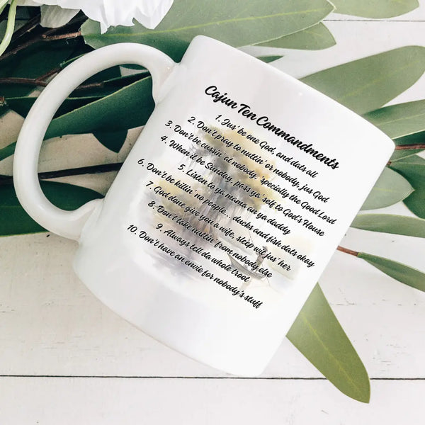 Cajun Ten Commandments Coffee Mug