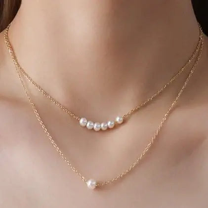 18K Stainless Steel Tarnish Free Pearl Necklace