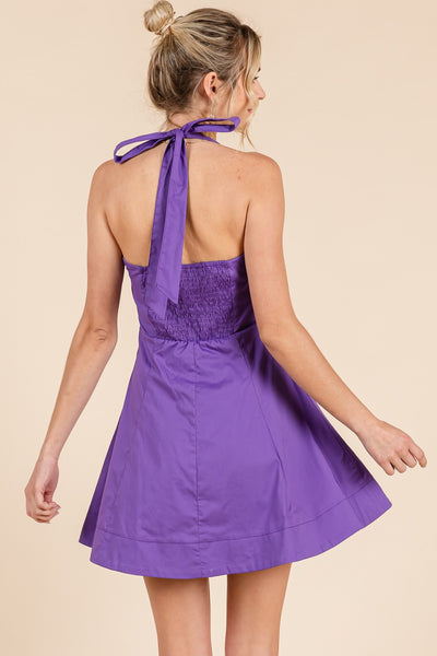 Big Ribbon Chest Sleeveless Mini Dress
