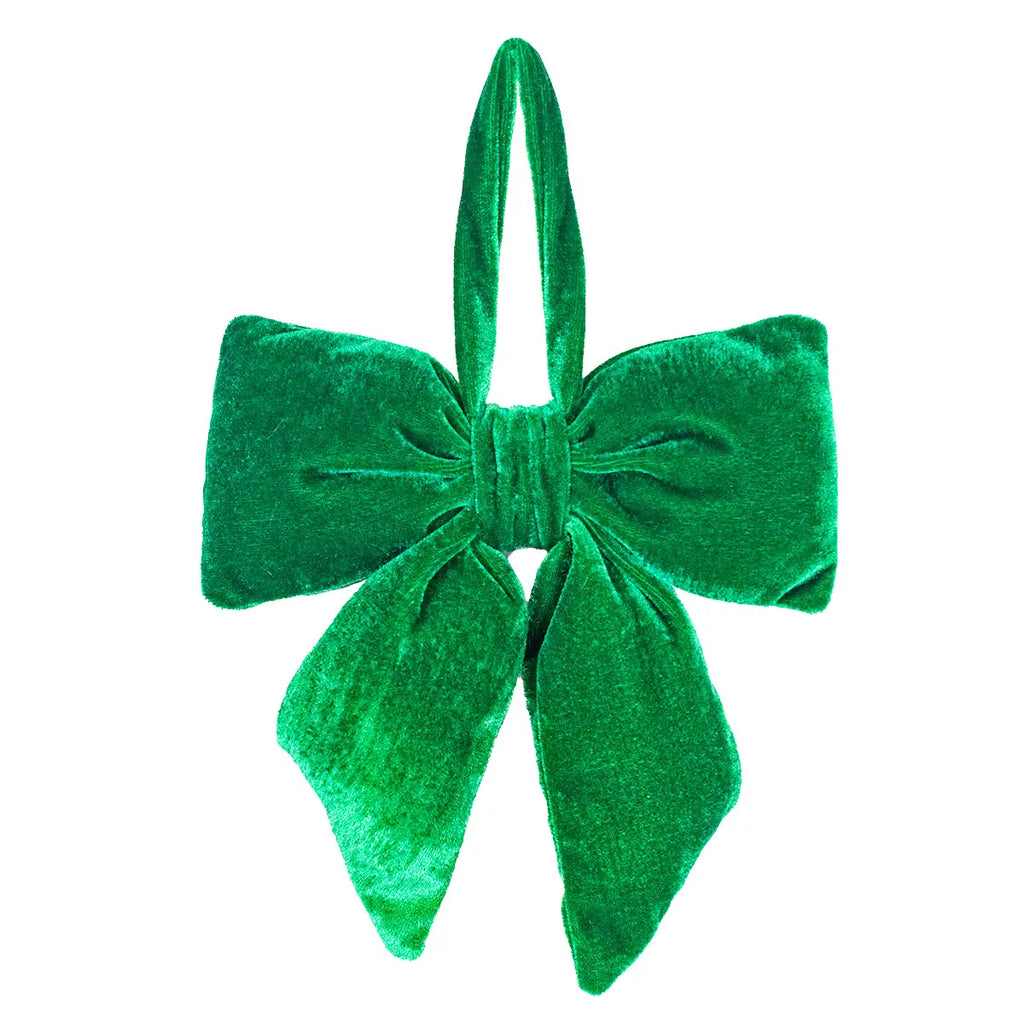 Evelyn Bow Ornament Green