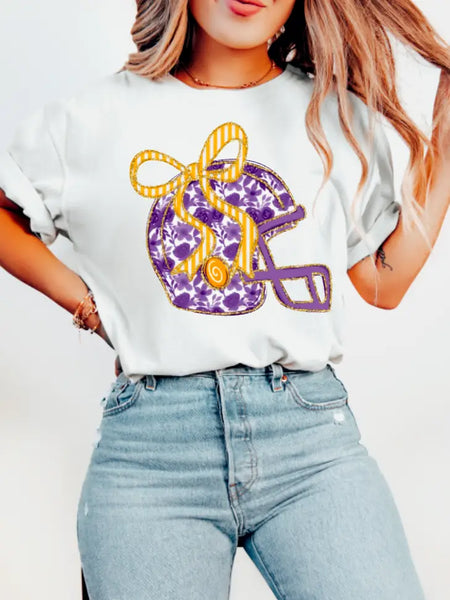Chinoiserie Coquette Football Helmet Tee
