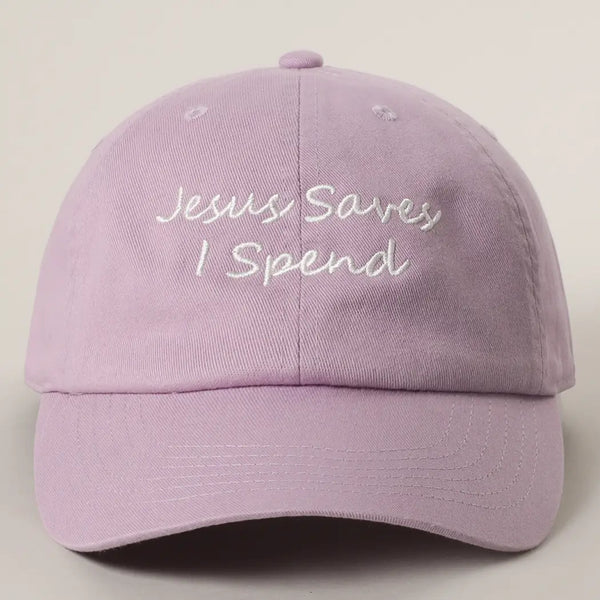 Jesus Saves I Spend Embroidery Baseball Cap