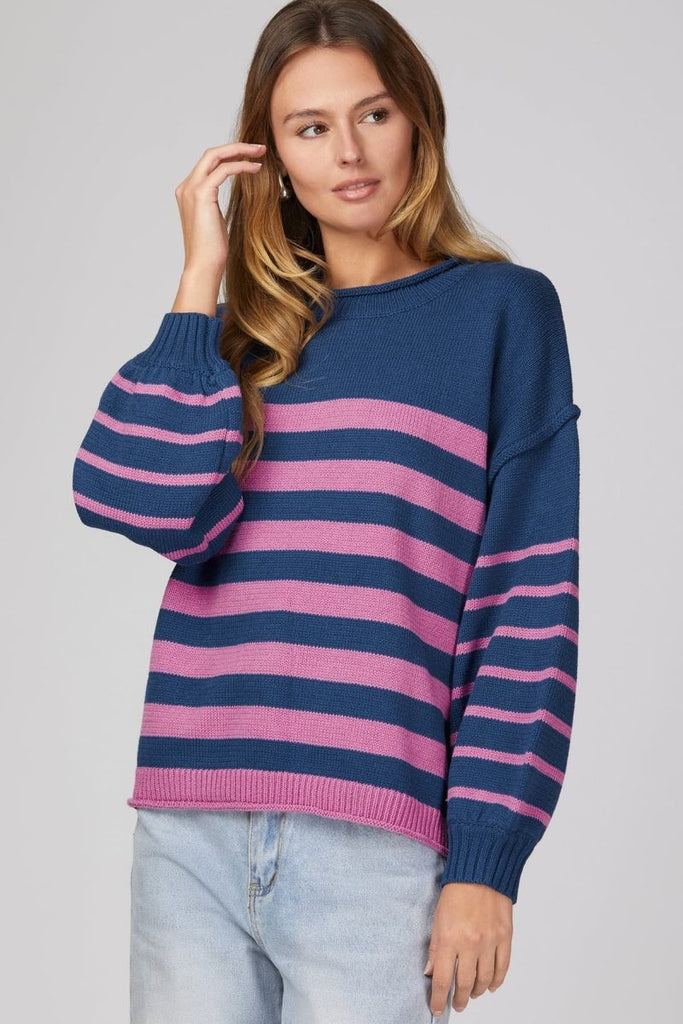 Long Sleeve Striped Sweater Top