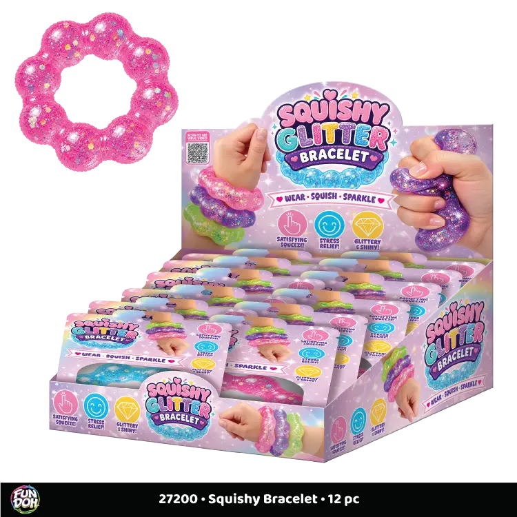Fun Doh Squishy Sparkle Glitter Sensory Bracelet