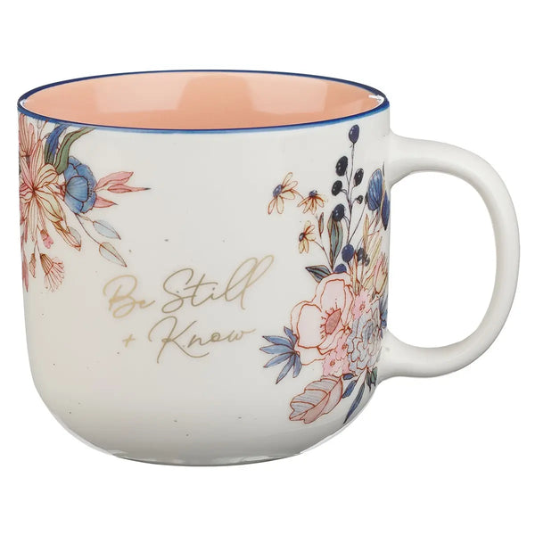Pink Floral Be Still Ps. 46:10 Mug