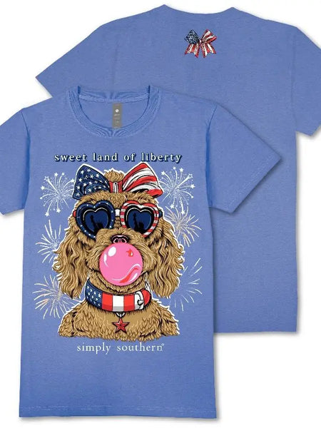 Simply Southern Kids Dog Liberty Tee