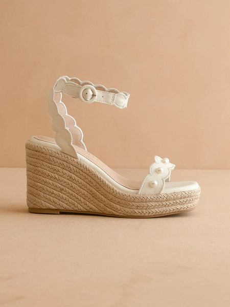 The Catalina Scalloped Espadrille Wedge