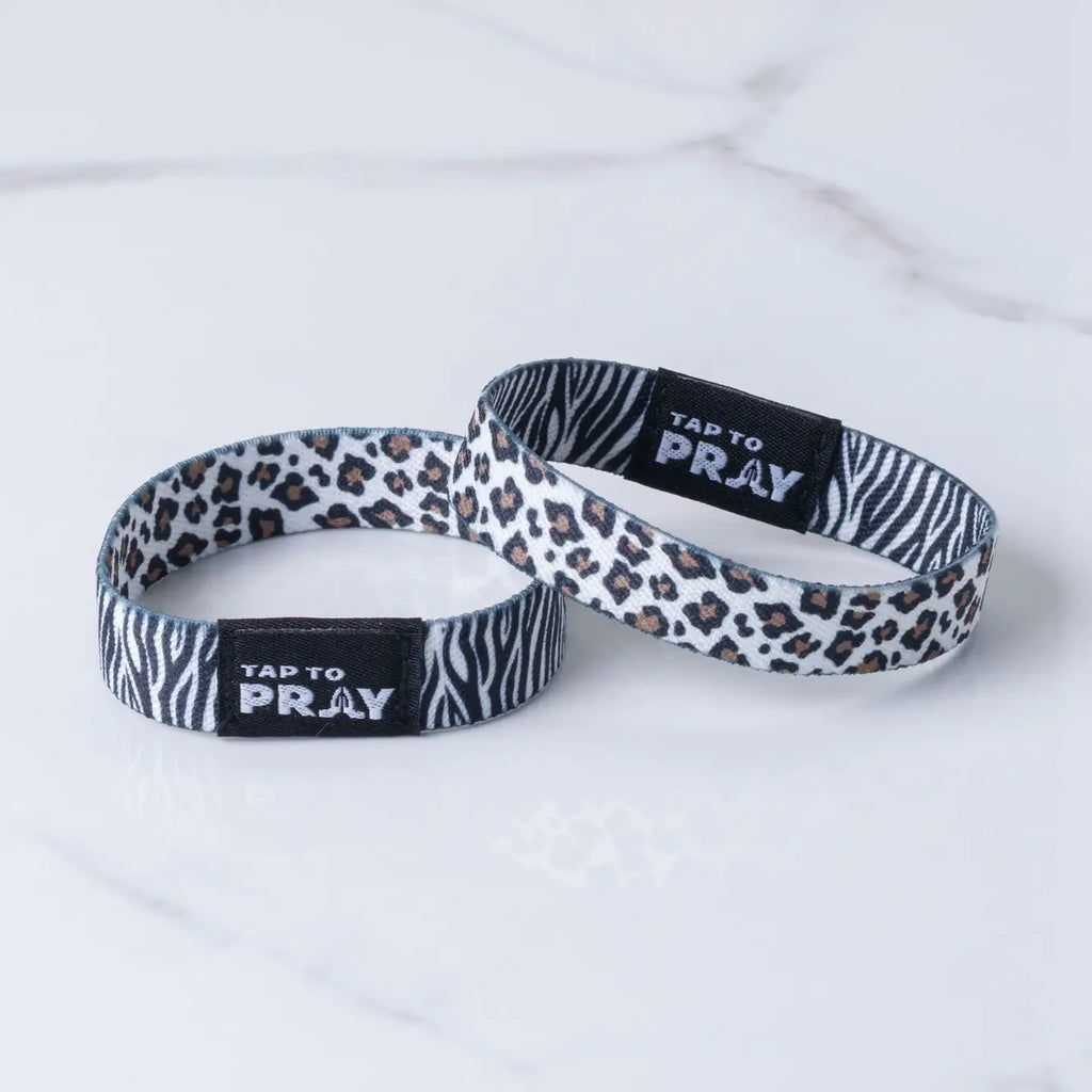 Tap To Pray Safari Zebra Wristband