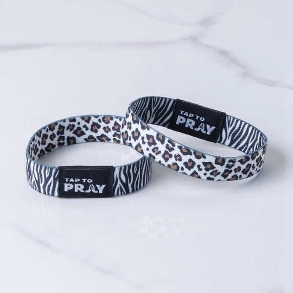 Tap To Pray Safari Zebra Wristband