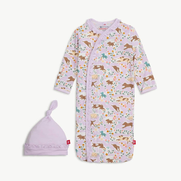 Magnetic Gown & Hat Set w/ Ruffle