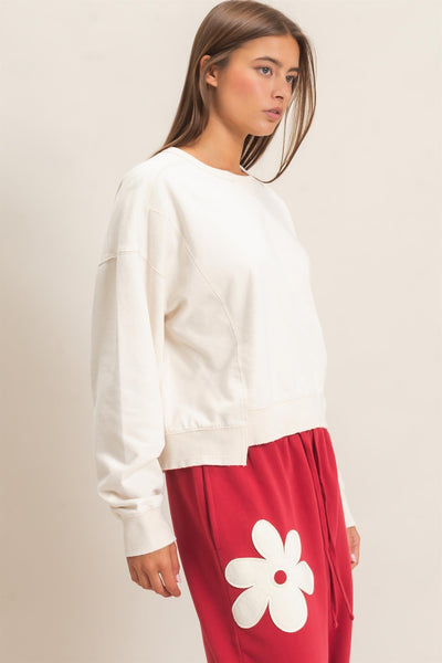 Acid Wash Seam Detail Sweatshirt
