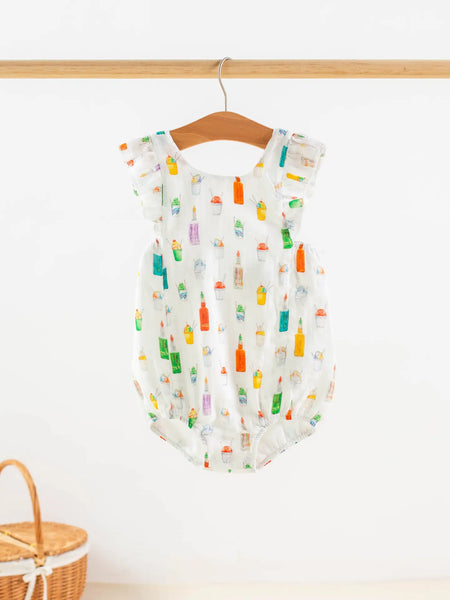 Sugar, Ice, & Everything Nice Muslin Bubble Romper