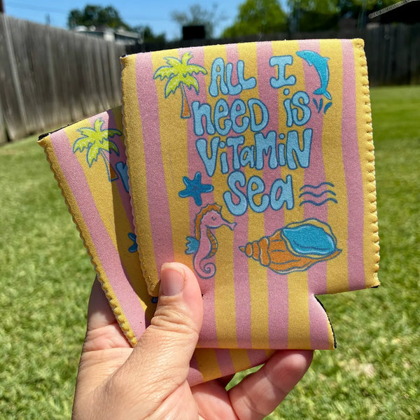 All I Need Is Vitamin Sea Beach Koozie