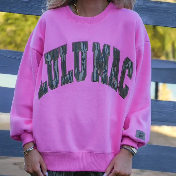 Lulu Mac Camo Embroidered Sweatshirt