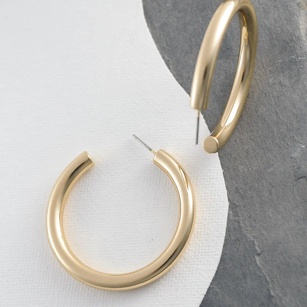 Classic Chunky Hoop Earrings