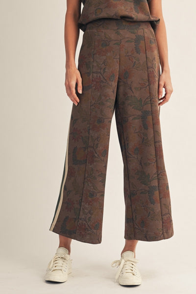 Zip Up Floral Top & Pants Set