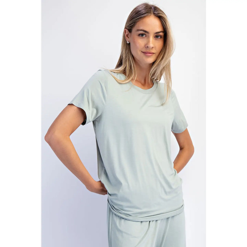Viscose Modal Short Sleeve Top