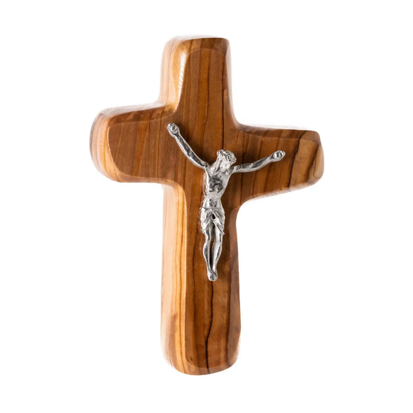 Olive Wood Christ Wall Square Cross Crucifix