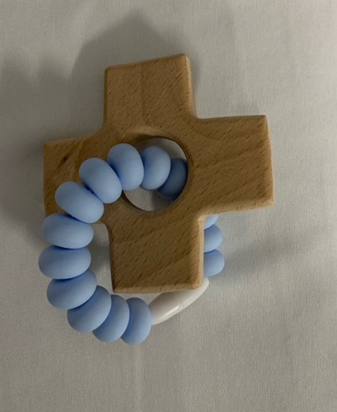 Wood Cross Baby Teether