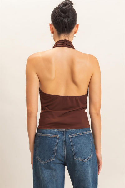 Cowl Halter Neck Top
