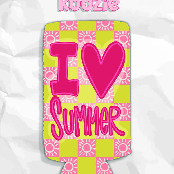 I Heart Summer Koozie