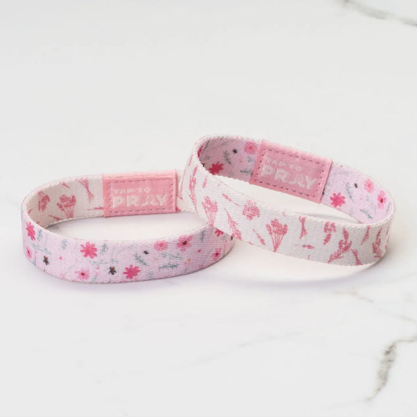 Tap To Pray Pink Meadows Wristband