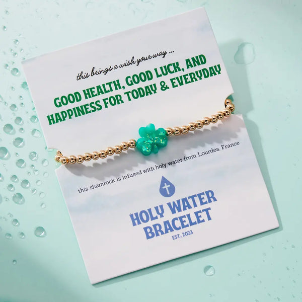 Holy Water Lucky Shamrock Bracelet