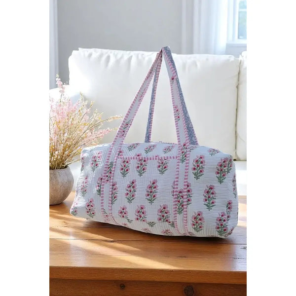Atlas Pink Floral Duffle Bag