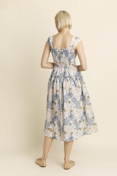 Floral Smocked Midi Dress