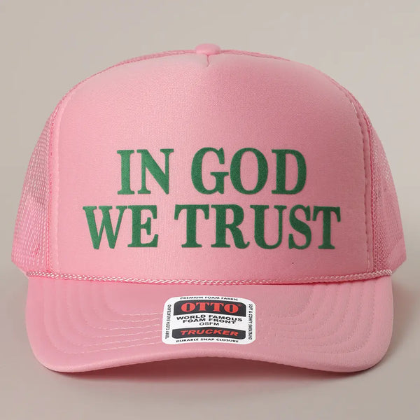 In God We Trust Mesh Back Foam Trucker Hat