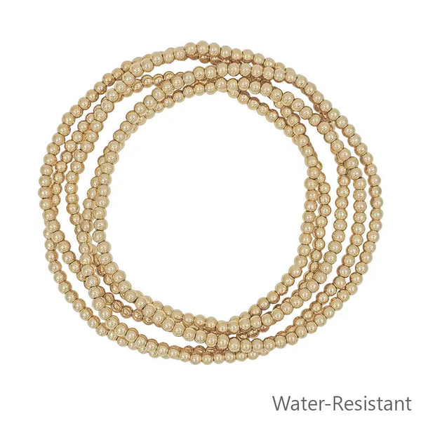 Set of 5 Small 3mm Beaded Stretch Bracelets