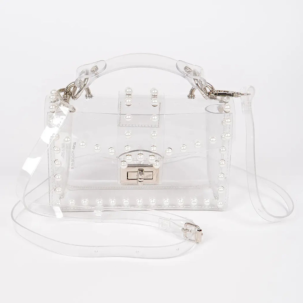 Single Handle Clutch W/Faux Pearl